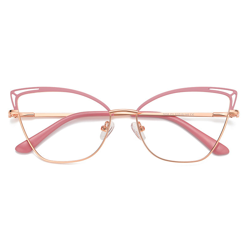 Skeleton Cat Eye Metal Glasses