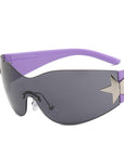 Y2K Rimless Pentagram Aviator Sunglasses