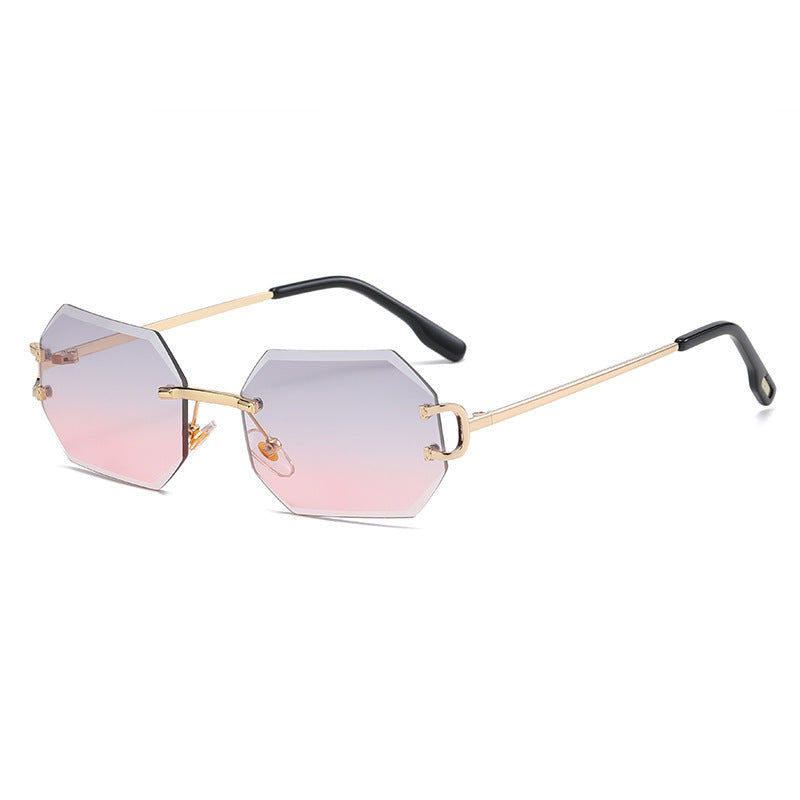 Rimless Octagonal Sunglasses
