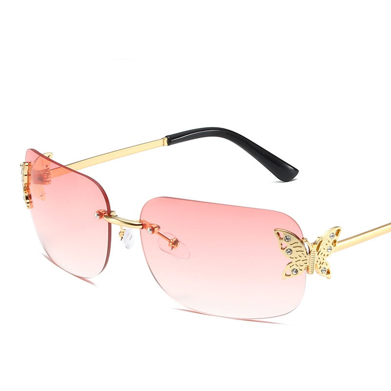  Rimless Butterfly Sunglasses