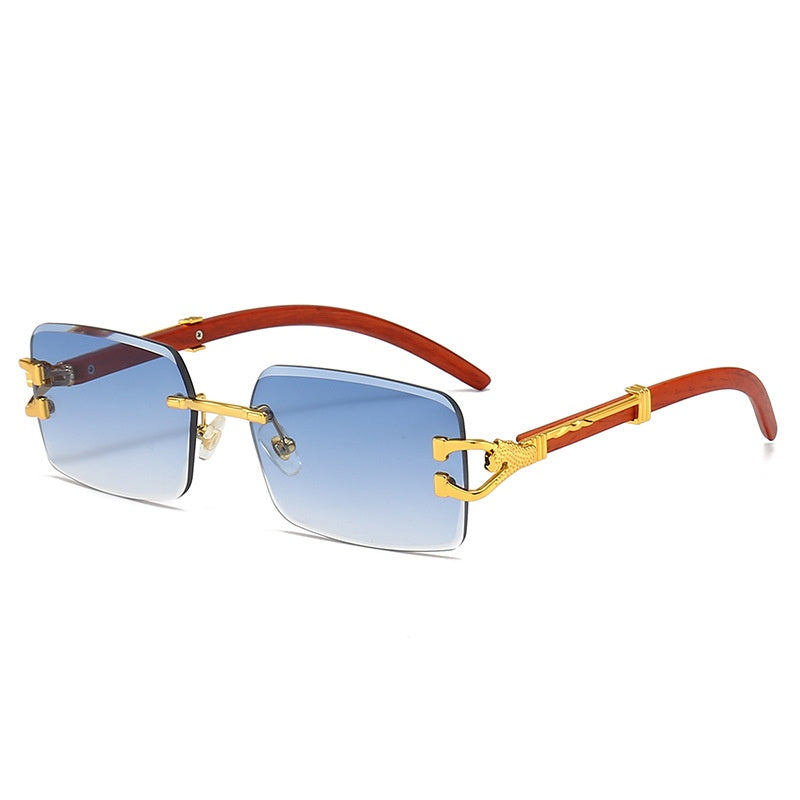 Men&#39;s Leopard Rimless Sunglasses