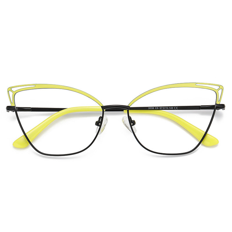 Skeleton Cat Eye Metal Glasses