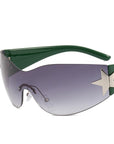 Y2K Rimless Pentagram Aviator Sunglasses