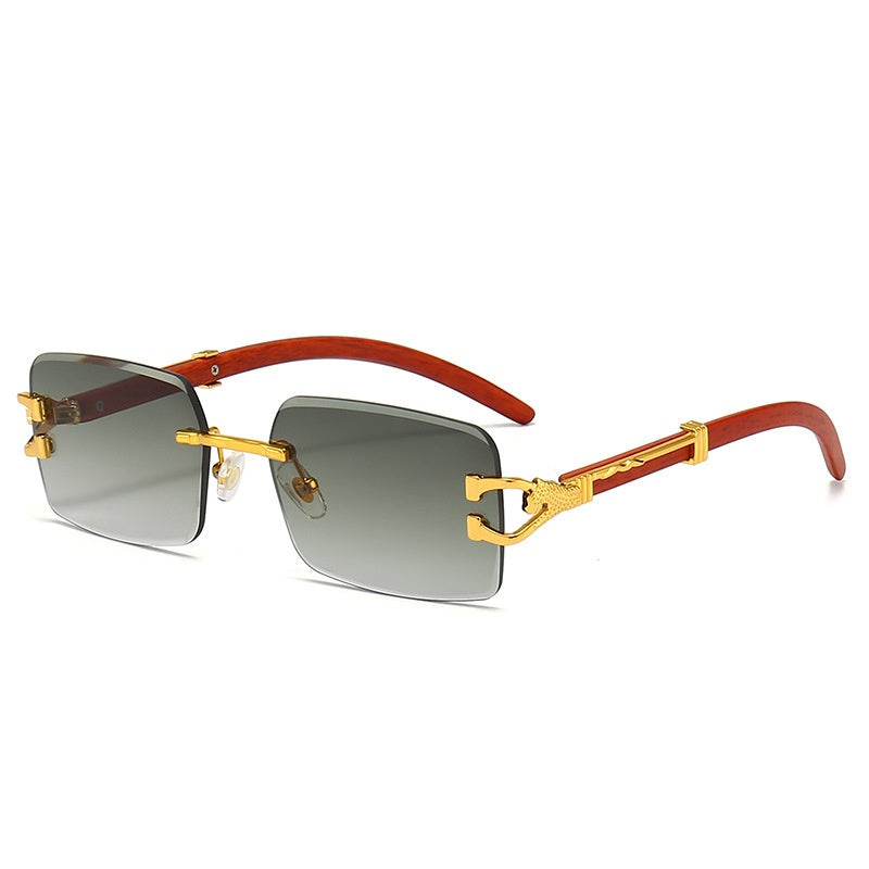 Men&#39;s Leopard Rimless Sunglasses