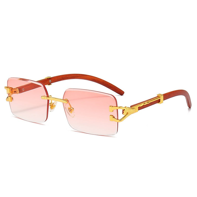 Men&#39;s Leopard Rimless Sunglasses