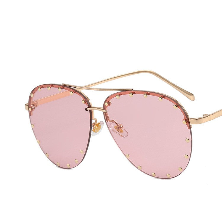 Metal Rivet Toad Sunglasses