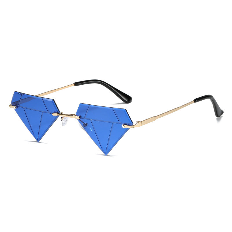 Rimless Diamond Sunglasses