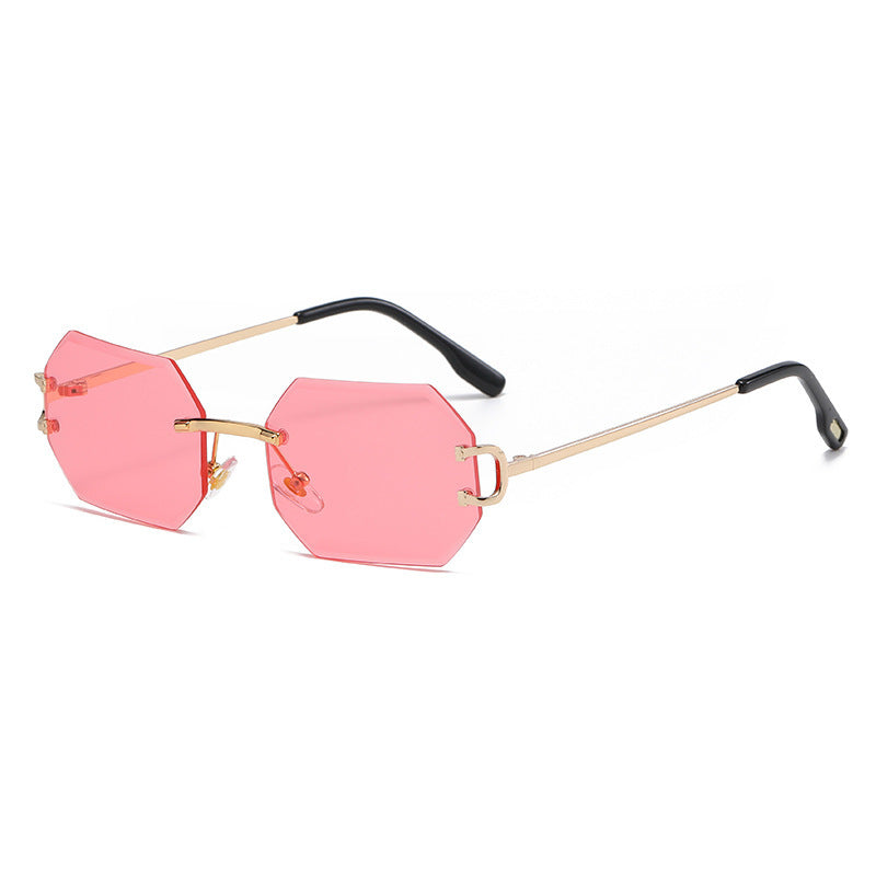 Rimless Octagonal Sunglasses