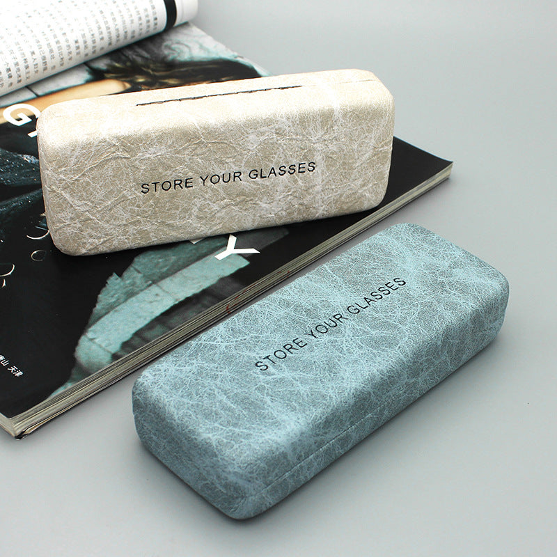 Pleated Leather Glasses Case