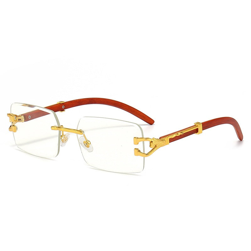 Men&#39;s Leopard Rimless Sunglasses