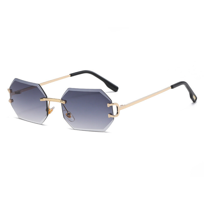 Rimless Octagonal Sunglasses