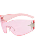 Y2K Rimless Pentagram Aviator Sunglasses