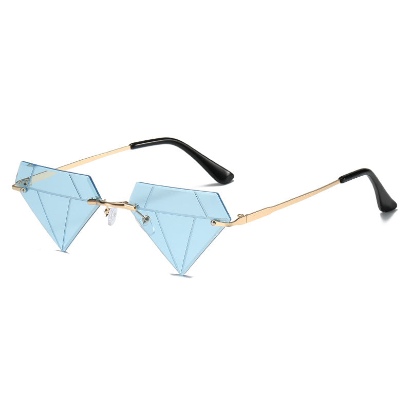 Rimless Diamond Sunglasses