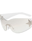 Y2K Rimless Pentagram Aviator Sunglasses