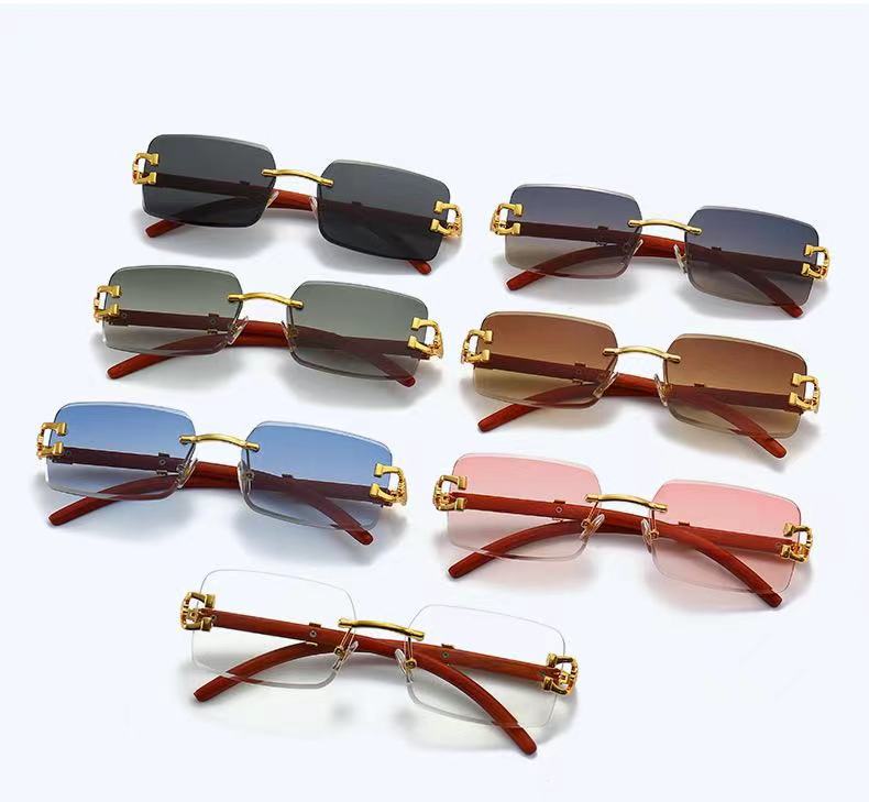 Men&#39;s Leopard Rimless Sunglasses