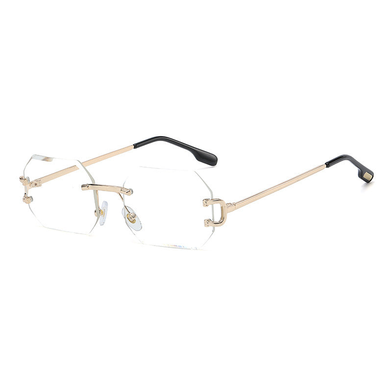 Rimless Octagonal Sunglasses